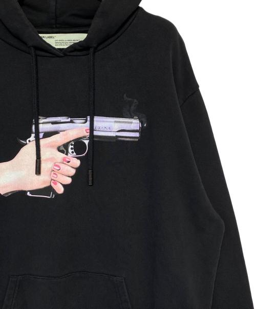 OFFWHITE（オフホワイト）OFFWHITE (オフホワイト) Diana Gun Hoodie ブラック サイズ:Mの古着・服飾アイテム