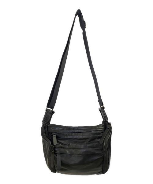 Yohji Yamamoto pour homme（ヨウジヤマモト プールオム）Yohji Yamamoto pour homme (ヨウジヤマモト プールオム) SCRATCHED HORSE LEATHER SHOULDER BAGの古着・服飾アイテム