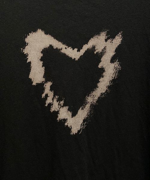 Saint Laurent Paris（サンローランパリ）Saint Laurent Paris (サンローランパリ) コットンディストロイドTシャツ ブラック サイズ:XLの古着・服飾アイテム