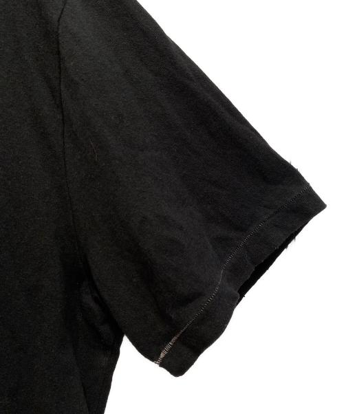 Saint Laurent Paris（サンローランパリ）Saint Laurent Paris (サンローランパリ) コットンディストロイドTシャツ ブラック サイズ:XLの古着・服飾アイテム