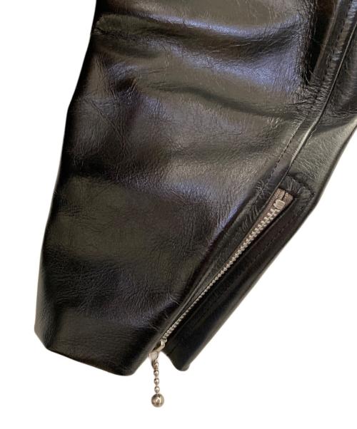 UNDERCOVER（アンダーカバー）UNDERCOVER (アンダーカバー) レザースリーブダウンブルゾン ブラック サイズ:3の古着・服飾アイテム