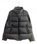 UNDERCOVERアンダーカバー）の古着「ユーズド加工 レザースリーブダウンブルゾン」｜ブラック