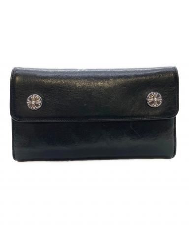 クロムハーツ　ウェーブウォレット　ジャンク 中古・古着通販】CHROME HEARTS (クロムハーツ) WAVE WALLET ブラック