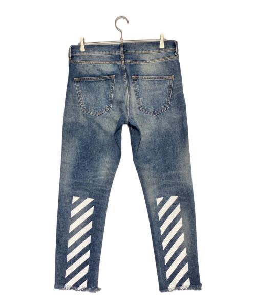 OFFWHITE（オフホワイト）OFFWHITE (オフホワイト) バイアスロゴデニム インディゴ サイズ:32の古着・服飾アイテム