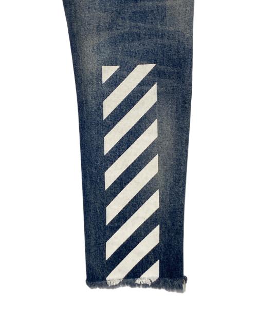 OFFWHITE（オフホワイト）OFFWHITE (オフホワイト) バイアスロゴデニム インディゴ サイズ:32の古着・服飾アイテム