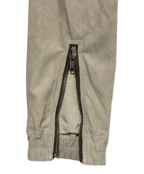 RICK OWENS（リックオウエンス）RICK OWENS (リックオウエンス) ラムレザーバウハウスカーゴパンツ OYSTER サイズ:46の古着・服飾アイテム