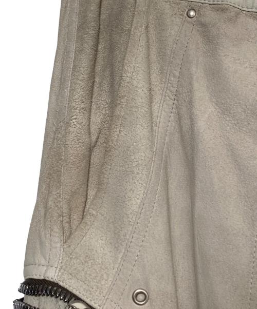 RICK OWENS（リックオウエンス）RICK OWENS (リックオウエンス) ラムレザーバウハウスカーゴパンツ OYSTER サイズ:46の古着・服飾アイテム