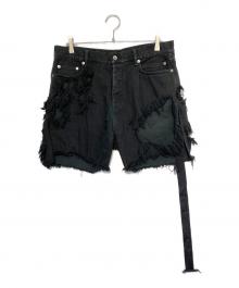 DRKSHDW（ダークシャドウ）の古着「デストロイデニムショーツ」｜ブラック