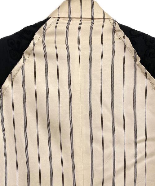 ANN DEMEULEMEESTER（アンドゥムルメステール）ANN DEMEULEMEESTER (アンドゥムルメステール) 19SS レースデザインストライプテーラードジャケット ホワイト サイズ:XXSの古着・服飾アイテム