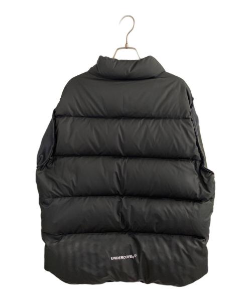 UNDERCOVER（アンダーカバー）UNDERCOVER (アンダーカバー) ユーズド加工レザースリーブダウンブルゾン ブラック サイズ:4の古着・服飾アイテム