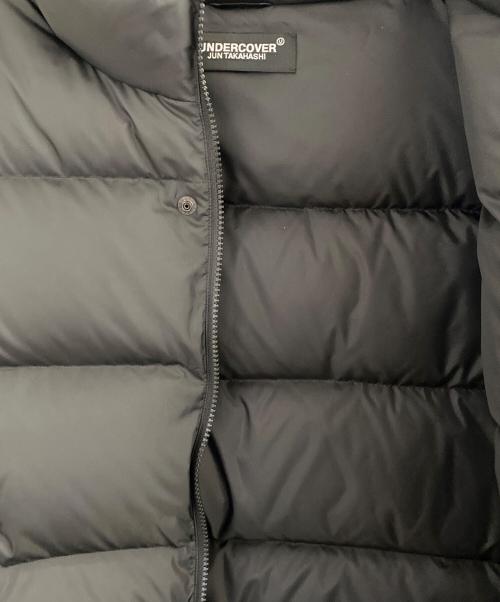 UNDERCOVER（アンダーカバー）UNDERCOVER (アンダーカバー) ユーズド加工レザースリーブダウンブルゾン ブラック サイズ:4の古着・服飾アイテム