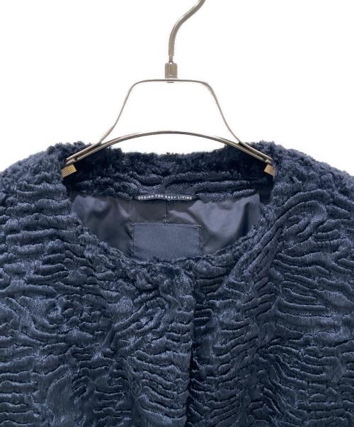 'S Max Mara（エスマックスマーラ）'S Max Mara (エスマックスマーラ) ノーカラーロングジレ ネイビー サイズ:36の古着・服飾アイテム