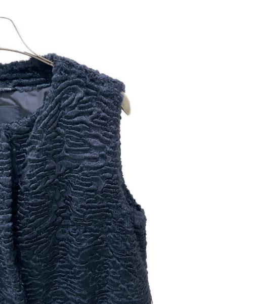 'S Max Mara（エスマックスマーラ）'S Max Mara (エスマックスマーラ) ノーカラーロングジレ ネイビー サイズ:36の古着・服飾アイテム