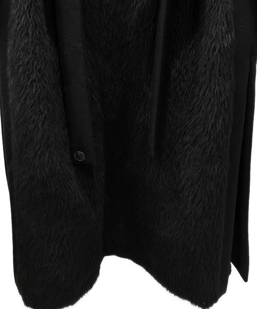 MaxMara ATELIER（マックスマーラ アトリエ）MaxMara ATELIER (マックスマーラ アトリエ) アルパカファーガウンコート ブラック サイズ:36の古着・服飾アイテム