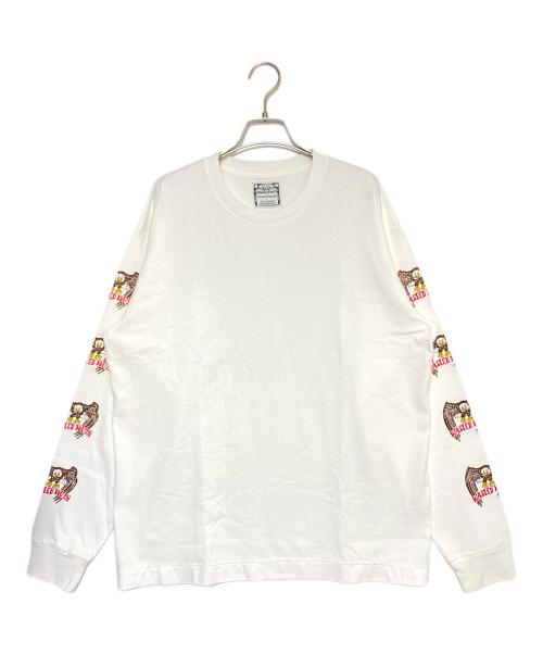 WASTED YOUTH（ウェイステッドユース）WASTED YOUTH (ウエステッド ユース) バードプリントロングTシャツ ホワイト サイズ:XLの古着・服飾アイテム