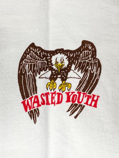 WASTED YOUTH（ウェイステッドユース）WASTED YOUTH (ウエステッド ユース) バードプリントロングTシャツ ホワイト サイズ:XLの古着・服飾アイテム