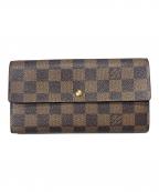 LOUIS VUITTONルイ ヴィトン）の古着「ダミエ ポルトフォイユ・サラ」｜ブラウン