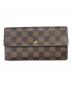 LOUIS VUITTON（ルイ ヴィトン）の古着「ダミエ ポルトフォイユ・サラ」｜ブラウン