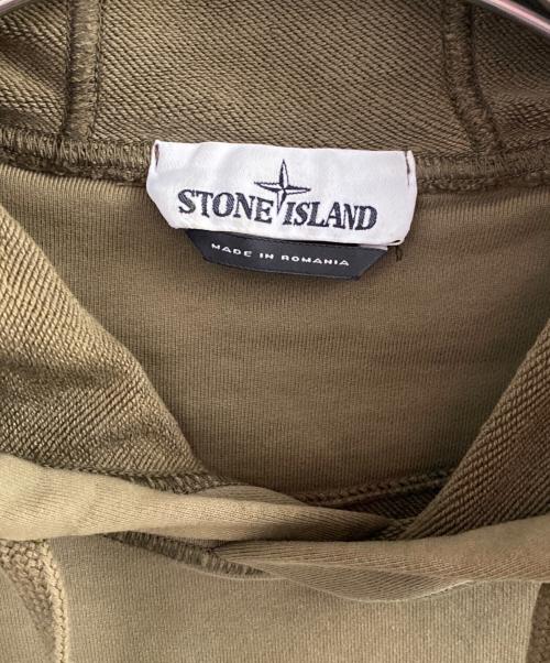 STONE ISLAND（ストーンアイランド）STONE ISLAND (ストーンアイランド) コットンスウェット プルオーバーフーディ オリーブ サイズ:Lの古着・服飾アイテム