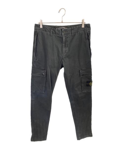 STONE ISLAND（ストーンアイランド）STONE ISLAND (ストーンアイランド) OLD EFFECT カーゴパンツ ブラック サイズ:W32の古着・服飾アイテム