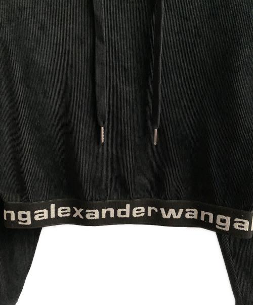 ALEXANDER WANG（アレキサンダー・ワン）ALEXANDER WANG (アレキサンダー・ワン) ロゴバンドパーカー ブラック サイズ:Sの古着・服飾アイテム