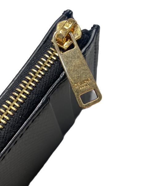 CELINE（セリーヌ）CELINE (セリーヌ) ジップ付きカードホルダー ブラックの古着・服飾アイテム