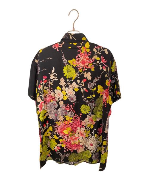 Jean Paul Gaultier FEMME（ジャンポールゴルチエ フェム）Jean Paul Gaultier FEMME (ジャンポールゴルチェフェム) 花柄シャツ ブラック×ピンク サイズ:40の古着・服飾アイテム