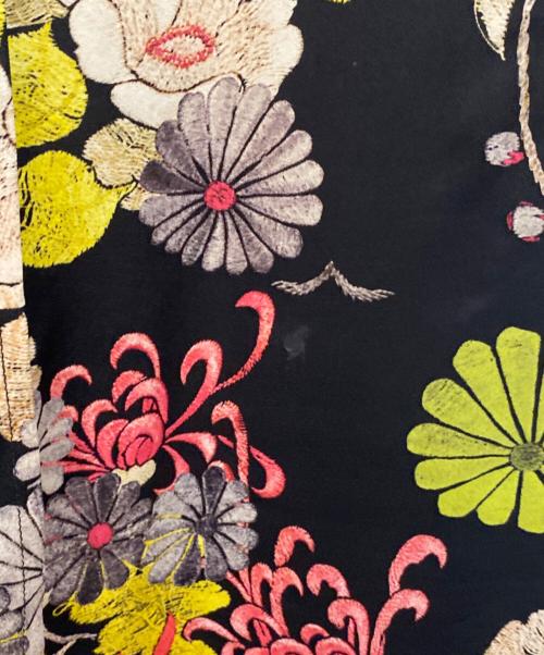 Jean Paul Gaultier FEMME（ジャンポールゴルチエ フェム）Jean Paul Gaultier FEMME (ジャンポールゴルチェフェム) 花柄シャツ ブラック×ピンク サイズ:40の古着・服飾アイテム