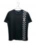 LOUIS VUITTON（ルイ ヴィトン）の古着「ダミエストライプジャガードニットＴシャツ/RM211 ZLW HKN86W」｜ブラック