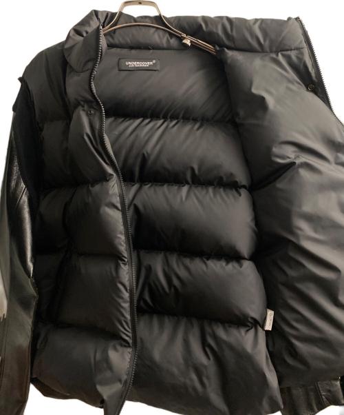 UNDERCOVER（アンダーカバー）UNDERCOVER (アンダーカバー) レザースリーブダウンブルゾン ブラック サイズ:3の古着・服飾アイテム