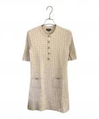 CHANELシャネル）の古着「ラメニットワンピース」｜ベージュ