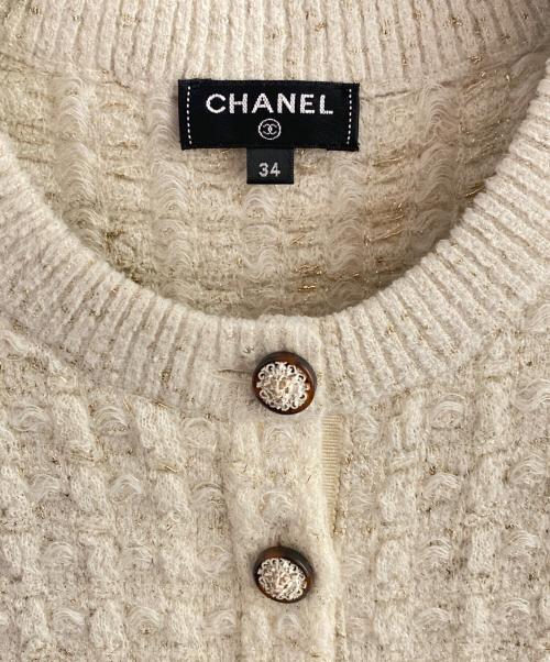 CHANEL（シャネル）CHANEL (シャネル) ラメニットワンピース ベージュ サイズ:34の古着・服飾アイテム