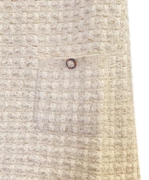CHANEL（シャネル）CHANEL (シャネル) ラメニットワンピース ベージュ サイズ:34の古着・服飾アイテム