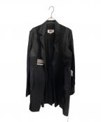 MM6 Maison Margielaエムエムシックスメゾンマルジェラ）の古着「リバーシブルロングジャケット」｜ブラック