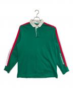 SUPREMEシュプリーム）の古着「Reflective Sleeve Stripe Rugby」｜グリーン