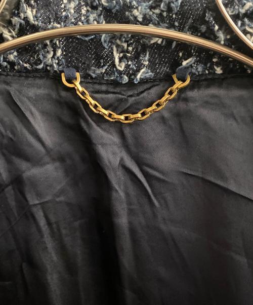 LOUIS VUITTON（ルイ ヴィトン）LOUIS VUITTON (ルイ ヴィトン) 25AW フロックド モノグラム デニムブルゾン ネイビー サイズ:48の古着・服飾アイテム
