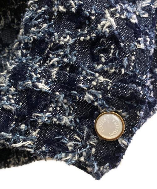 LOUIS VUITTON（ルイ ヴィトン）LOUIS VUITTON (ルイ ヴィトン) 25AW フロックド モノグラム デニムブルゾン ネイビー サイズ:48の古着・服飾アイテム