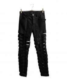 RICK OWENS（リックオウエンス）の古着「Spartan Hybrid Elastic Denim」｜ブラック