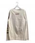 Maison Margiela (メゾンマルジェラ) 袖ロゴダメージ加工ロンT ホワイト サイズ:46：15000円