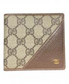 GUCCIグッチ）の古着「GGスプリーム二つ折り財布」｜ベージュ