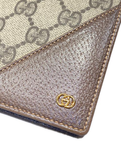 GUCCI（グッチ）GUCCI (グッチ) GGスプリーム二つ折り財布 ベージュの古着・服飾アイテム