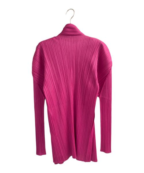 PLEATS PLEASE（プリーツプリーズ）PLEATS PLEASE (プリーツプリーズ) プリーツカーディガン ピンク サイズ:3の古着・服飾アイテム