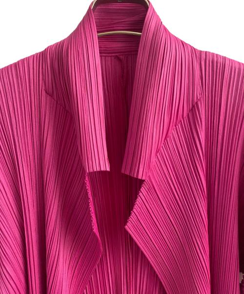 PLEATS PLEASE（プリーツプリーズ）PLEATS PLEASE (プリーツプリーズ) プリーツカーディガン ピンク サイズ:3の古着・服飾アイテム