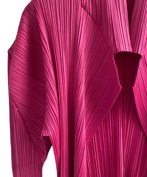 PLEATS PLEASE（プリーツプリーズ）PLEATS PLEASE (プリーツプリーズ) プリーツカーディガン ピンク サイズ:3の古着・服飾アイテム