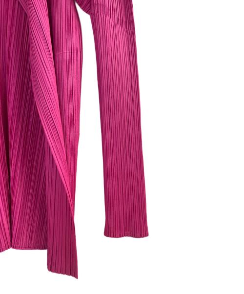 PLEATS PLEASE（プリーツプリーズ）PLEATS PLEASE (プリーツプリーズ) プリーツカーディガン ピンク サイズ:3の古着・服飾アイテム
