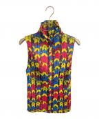PLEATS PLEASEプリーツプリーズ）の古着「花柄プリーツベスト」｜マルチカラー