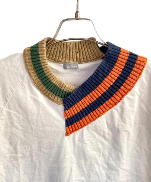 kolor/BEACON（カラービーコン）kolor/BEACON (カラービーコン) ドッキングニットTシャツ サイズ:２の古着・服飾アイテム