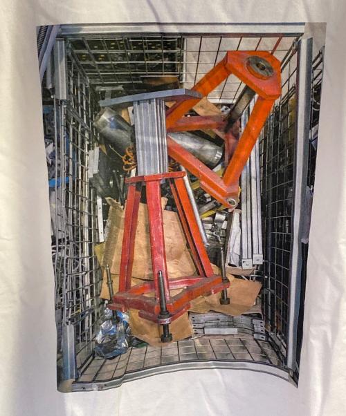 JUNYA WATANABE MAN（ジュンヤワタナベマン）JUNYA WATANABE MAN (ジュンヤワタナベマン) プリントTシャツ ホワイト サイズ:Lの古着・服飾アイテム