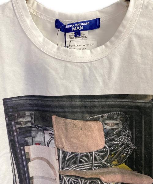 JUNYA WATANABE MAN（ジュンヤワタナベマン）JUNYA WATANABE MAN (ジュンヤワタナベマン) プリントTシャツ ホワイト サイズ:Lの古着・服飾アイテム