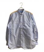 JUNYA WATANABE MANジュンヤワタナベマン）の古着「25AW コーデュロイ切替シャツ」｜ブルー